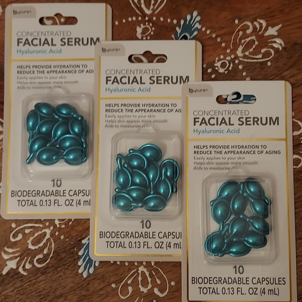 LOT OF 20 B Pure Concentrated Facial Serum Hyaluronic Acid Face Serum Capsules